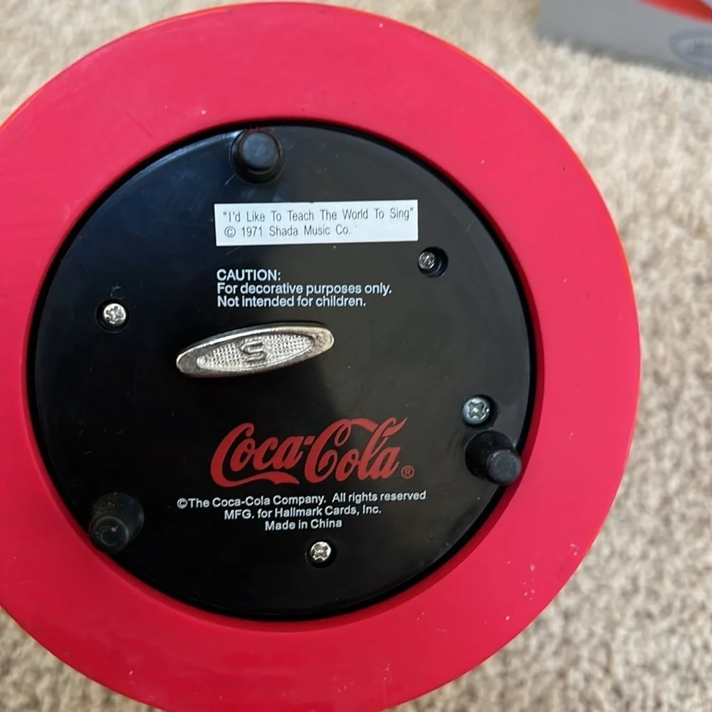 Hallmark Coca cola santa musical snow globe.
